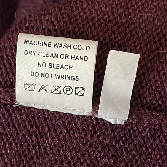 Nakayama Open Front Oversize Baby Alpaca Merino Wool Cardigan Sweater Women Sml - Picture 10 of 10